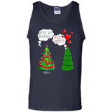 Fir Loves Christmas Tree Funny Undecorated Joke - Tank Top