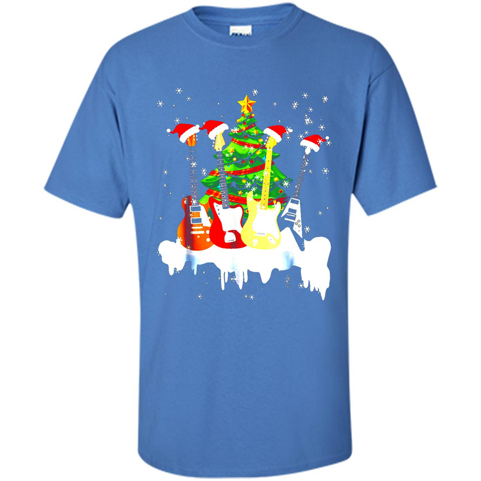 Santa Hat Electric Guitar Classical Guitar Christmas shirt Ladies' Boyfriend