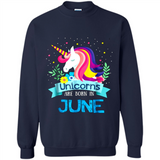 Unicorns are born in June Birthday Rainbow Gift Ladies Custom