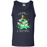 Merry Catmas Funny Cool Christmas Mug PINGPONG - Tank Top