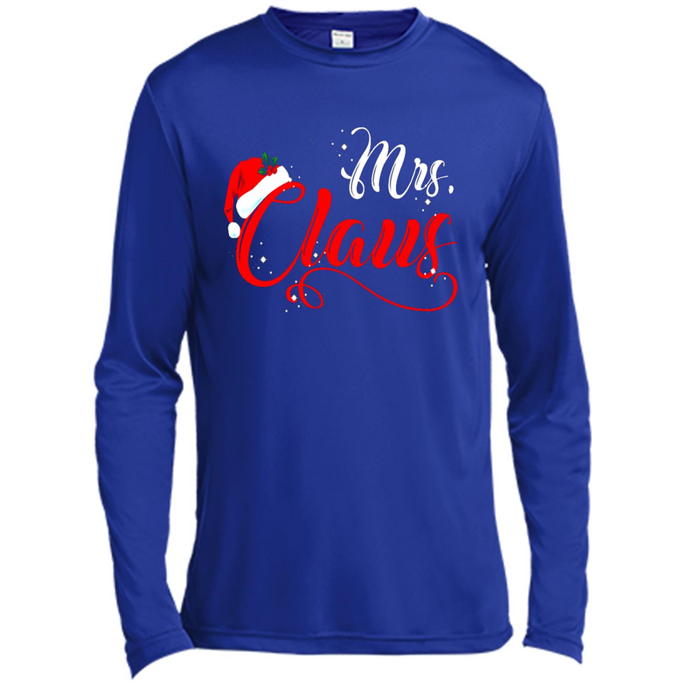 Mrs. Claus Santa Claus Merry Xmas T-Shirt - Canvas Long Sleeve T-Shirt