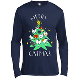 Merry Catmas Funny Cool Christmas Mug PINGPONG - Canvas Long Sleeve T-Shirt