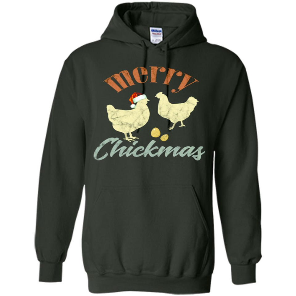Christmas Chicken Vintage Shirt Funny Santa Hen Farmer Lover - Hoodie