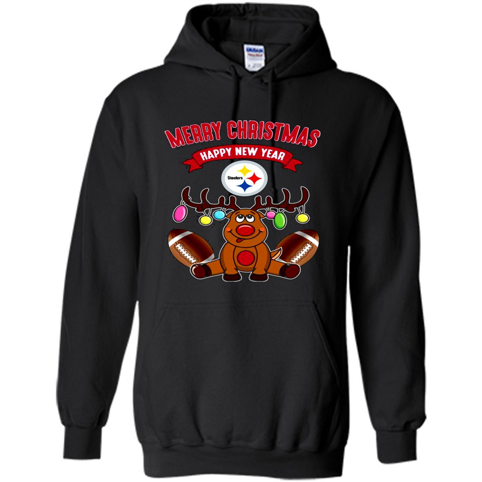 Pittsburgh Steelers NFL Reindeer Funny Merry Christmas And Happy New Year