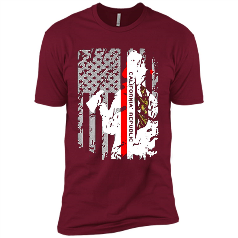 Paradise California Firefighter Thin Red Line Funds Youth T-Shirt PINGPONG - Premium Short Sleeve T-Shirt