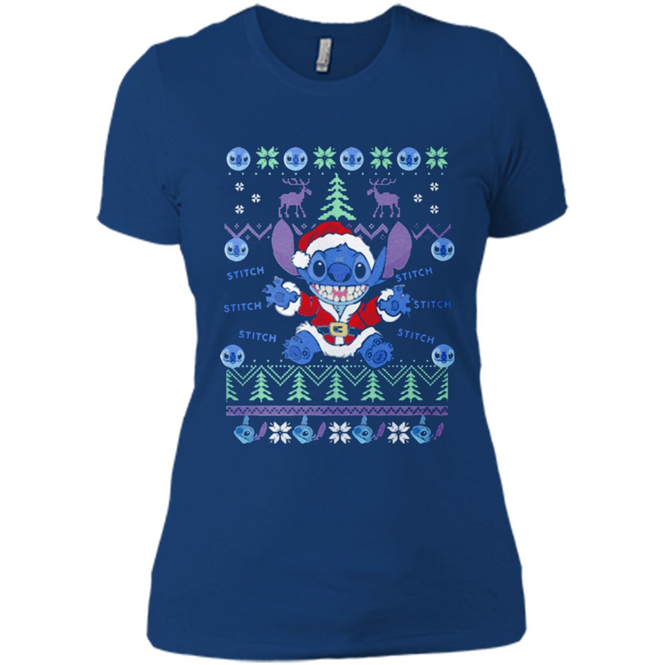 Stitch ugly christmas sweater - Ladies' Boyfriend T-Shirt