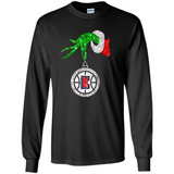 Amazing shirt Los Angeles Clippers Glitter Grinch Monogram Ornament Christmas Gift - Long Sleeve T-Shirt