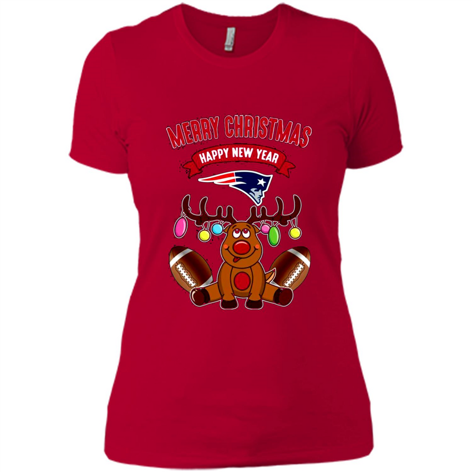 New England Patriots NFL Reindeer Funny Merry Christmas And Happy New Year