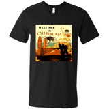 Paradise California Camp Fire Youth T-Shirt PINGPONG - Men's V-Neck