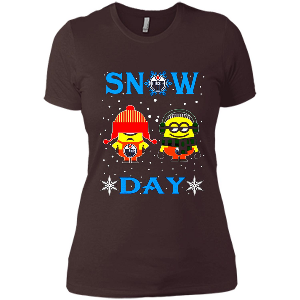 Snow Day Shirt For Edmonton Oilers Vs Minion Fans pingpong