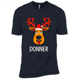 Donner Reindeer Santa Claus Funny Xmas Holiday T-Shirt - Premium Short Sleeve T-Shirt