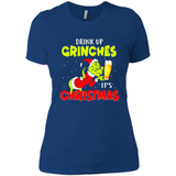 Drink Up Grinches it_s Christmas - Merry Xmas Sweatshirt - Ladies' Boyfriend T-Shirt