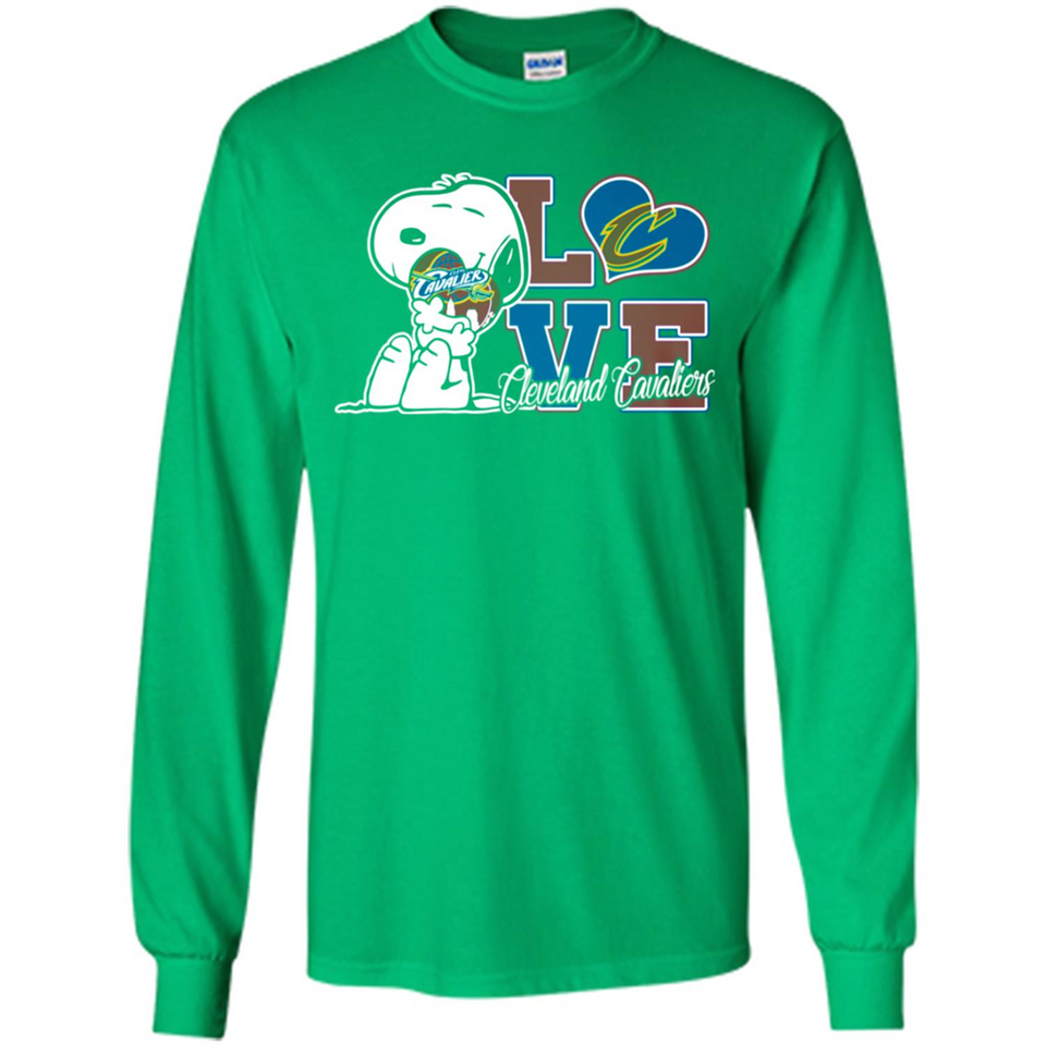 Snoopy loves NBA Cleveland Cavaliers - Long Sleeve T-Shirt