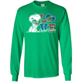 Snoopy loves NBA Cleveland Cavaliers - Long Sleeve T-Shirt
