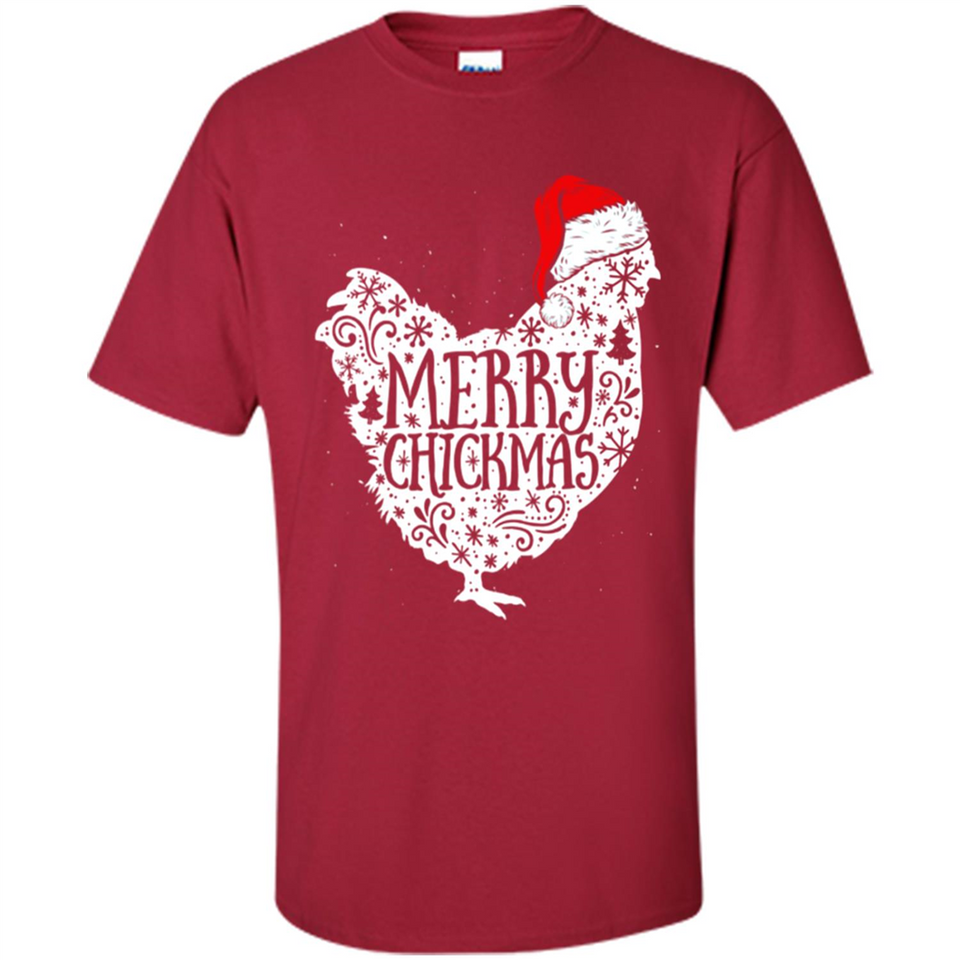 Chicken Christmas T Shirt Merry Chickmas Santa Claus Gifts - Shirt