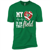 Atlanta Falcons Football My Heart is on that Field - Premium Short Sleeve T-Shirt