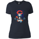 Chicago Bears Halloween The Nightmare Before Christmas - Ladies' Boyfriend T-Shirt