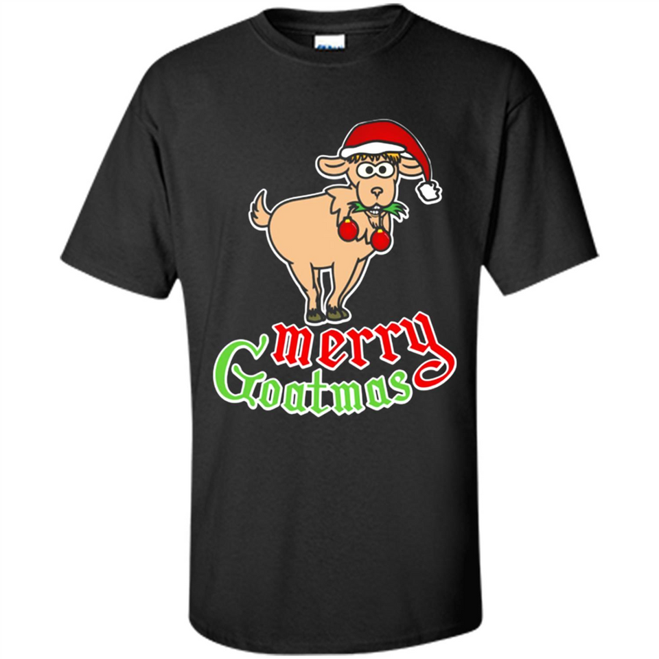 Christmas Merry Goatmas Goat Shirt Santa Hat - Shirt