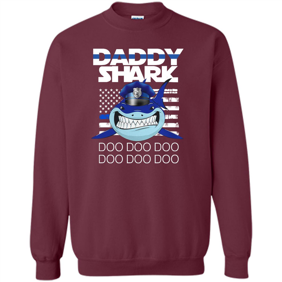 Police Daddy Shark Blue Line Tee