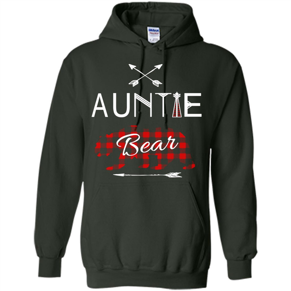 Aunt Shirt Buffalo Plaid Family Camp Bear Tee - Hoodie