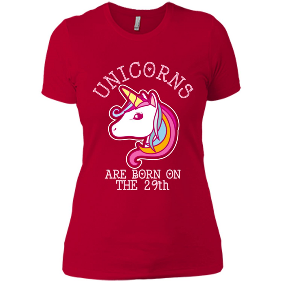 Unicorns Birthday T-shirt Born On The 29th Unicorn Magical
