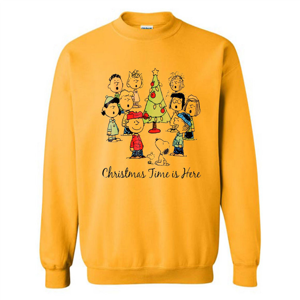 Snoopy Christmas Time Is Here Sporty T-Shirt - Sweatshirt