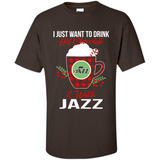 I Just Want To Drink Hot Chocolate & Watch Utah Jazz Ugly Christmas Sweater PINGPONG