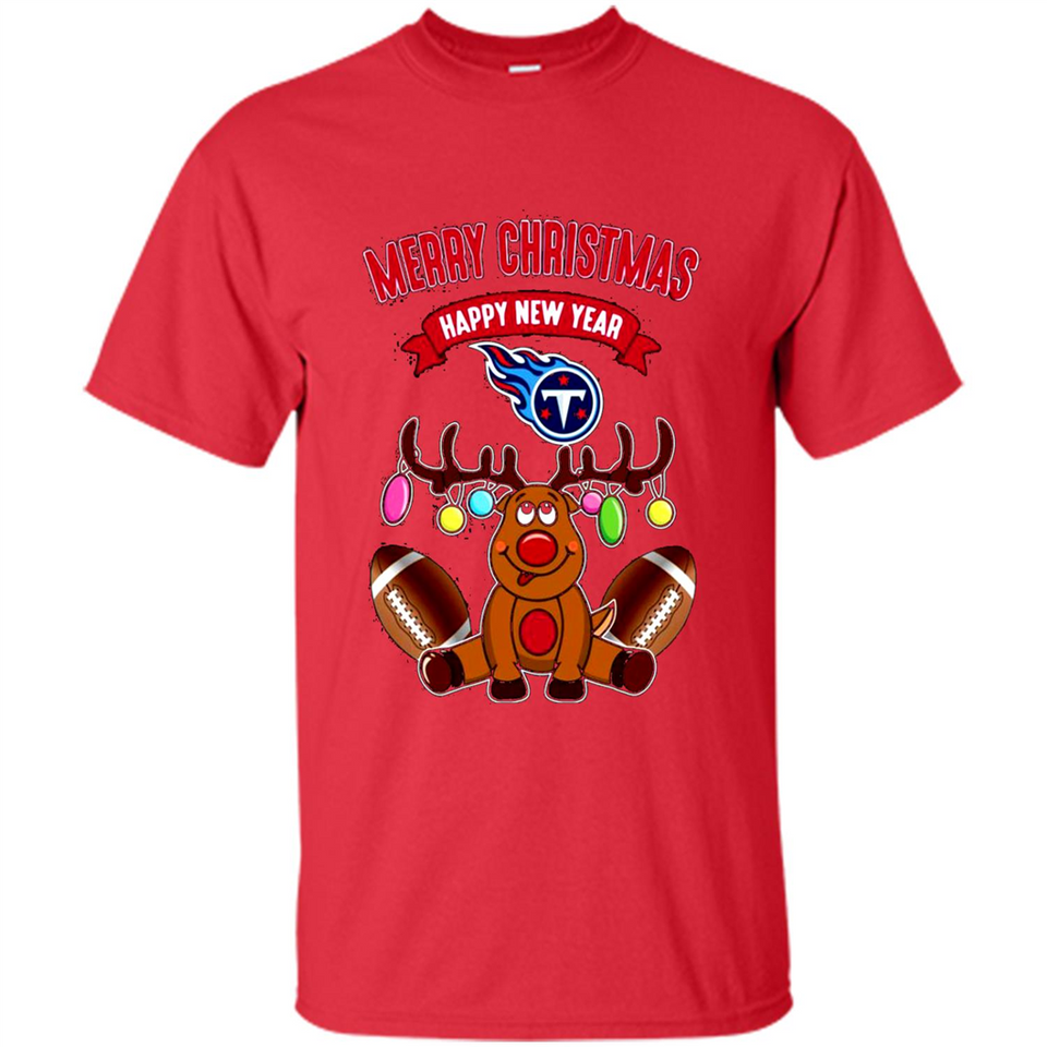 Tennessee Titans NFL Reindeer Funny Merry Christmas And Happy New Year