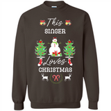 This Singer Loves Christmas Tree Shirt with Snowman