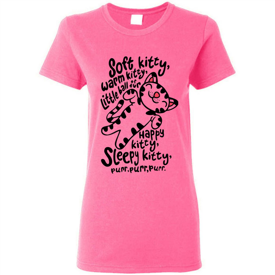 Soft kitty warm kitty little ball of fur - Ladies Short-Sleeve