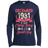 December 1981 37 Years Of Being Classy Sassy - Canvas Long Sleeve T-Shirt