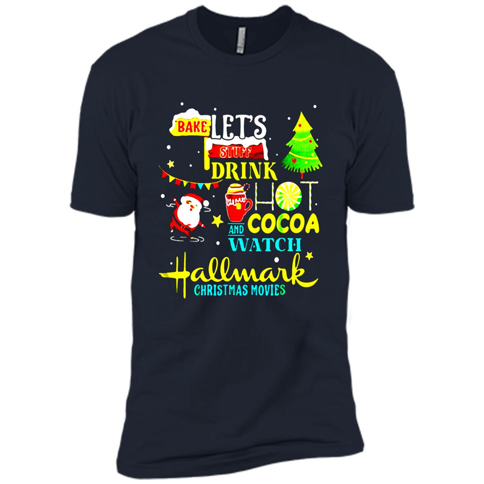 Santa claus i just want to bake stuff and waych christmas movi PINGPONG - Premium Short Sleeve T-Shirt