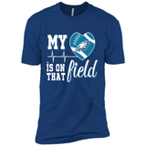 Philadelphia Eagles Football My Heart is on that Field - Premium Short Sleeve T-Shirt