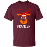 Prancer Reindeer Santa Claus Funny Xmas Holiday T-Shirt - Shirt