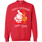Christmas T-Shirt Santa And Reindeer Dilly Dilly - Sweatshirt