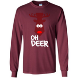 Oh Deer Christmas Reindeer Black mugs PINGPONG - Long Sleeve T-Shirt
