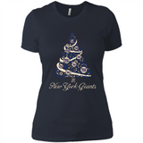 New York Giants NFL Football Team Logo Christmas Tree T-Shirt - Ladies' Boyfriend T-Shirt