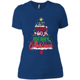 We Wish You A Merry Christmas Funny Pine Gift Sleeve - Ladies' Boyfriend T-Shirt