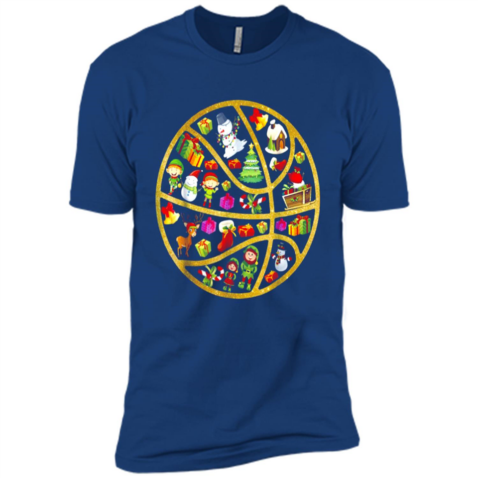 Basketball Christmas Ornament - Premium Short Sleeve T-Shirt