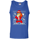 Dabbing Poodle Santa Christmas Holiday Sweatshirt - Tank Top