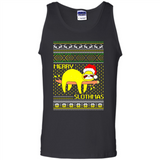 Merry Slothmas Sloth Christmas Sweater PINGPONG - Tank Top