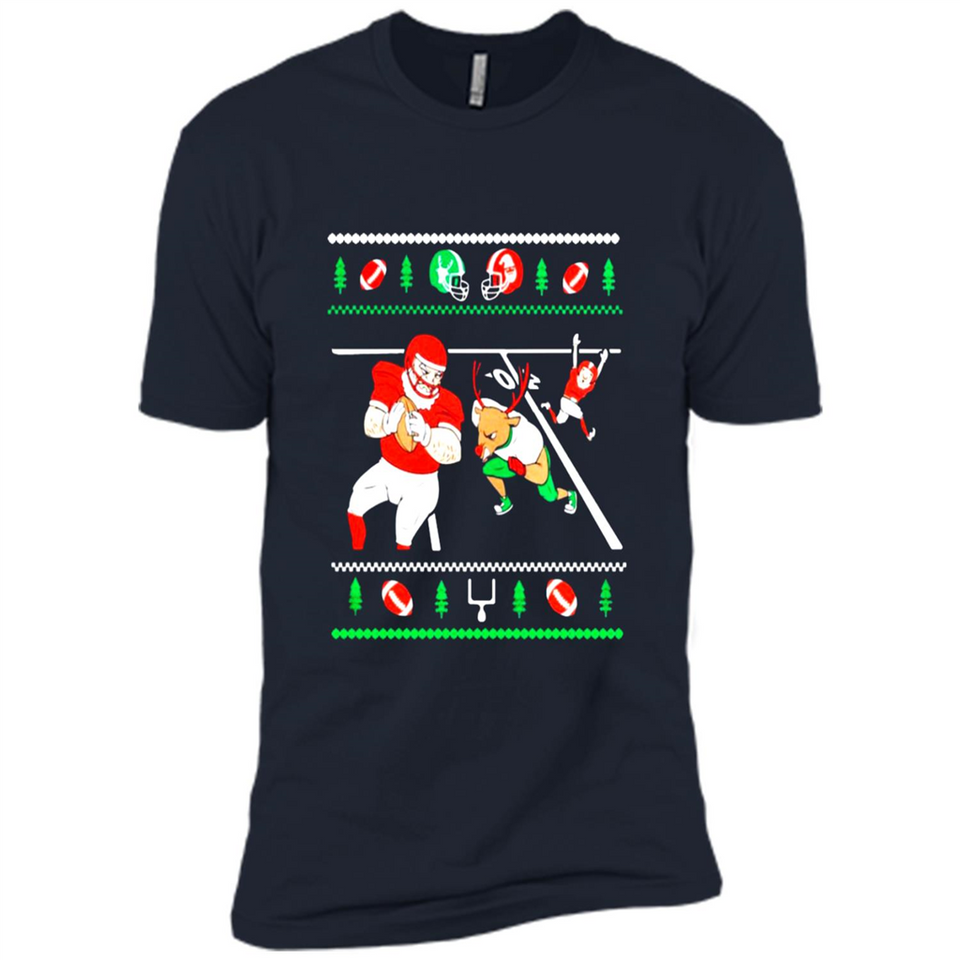 Santa vs Deer Football Ugly Christmas PINGPONG