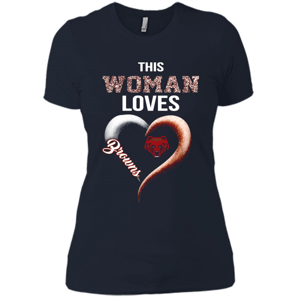 This Woman love Browns NFL football team - Ladies' Boyfriend T-Shirt