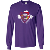 Chicago Blackhawks And Superman Fans - Long Sleeve T-Shirt