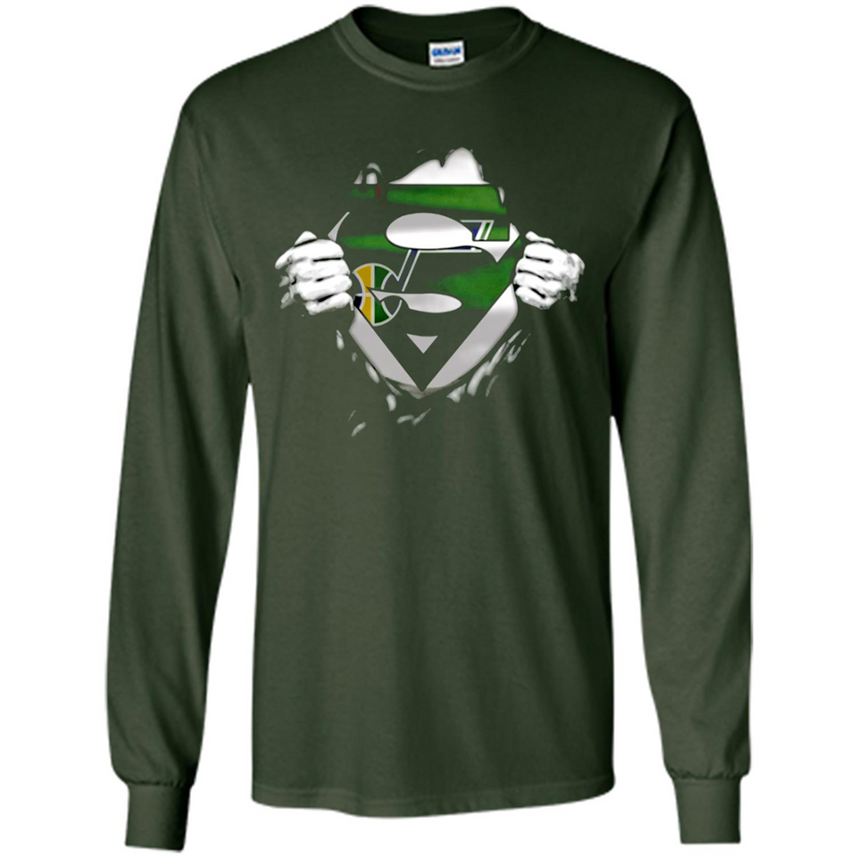 Utah Jazz And Superman Fans - Long Sleeve T-Shirt