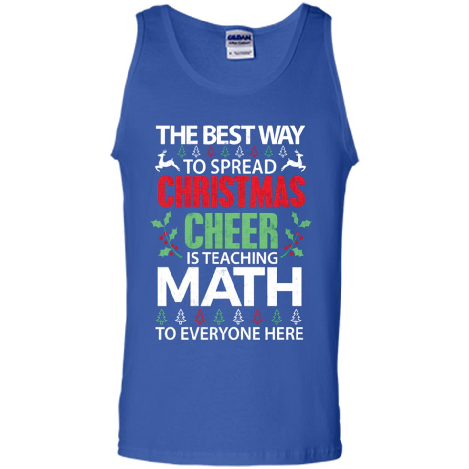 Math Teacher Christmas Shirt Christmas Cheer - Tank Top