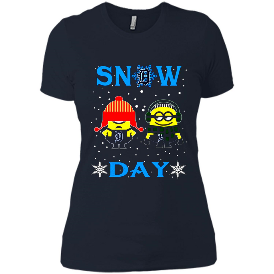 Snow Day Shirt For Detroit Tigers Vs Minion Fans pingpong