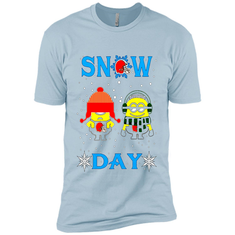 Snow Day Shirt For Cleveland Browns Vs Minion Fans pingpong