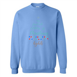 My Favorite Color is Christmas Lights Xmas Sporty T-Shirt - Sweatshirt