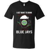 I Just Want To Drink Hot Chocolate & Watch Toronto Blue Jays Ugly Christmas Sweater PINGPONG